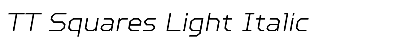 TT Squares Light Italic